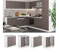 Vicco Meuble Bas sous-évier R-Line, Gris Noble, 80cm sans PT, pour Une Combinaison Libre au Sein de systèmes de Cuisine modulaires