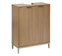 Meuble bas ""Tasso"" sous lavabo effet bois naturel - 5 five simply smart