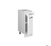 Vicco Meuble Bas Universel R-Line, Blanc Haute Brillance, 30cm