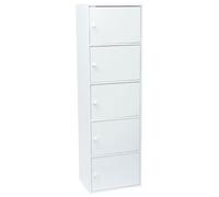 WERKA PRO Meuble Blanc à Portes 5 Portes (133 x 40 x 29 cm)