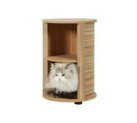Meuble Bout De Canapé Chat Zolux Boréal 3-En-1 Beige, Diamètre 35 Cm