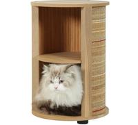 Meuble bout de canapé pour chat 3-en-1 - ZOLUX - Griffoir sisal, couchage et table d'appoint - 52 cm - Boréal - Beige
