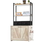 Meuble Cache Bac à Litière pour Chat-VEVOR-60x50x127 cm-Armoire en Bois pour Cacher la Plupart des Bacs à Litière pour Chats