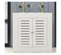 Meuble Cache Radiateur Couvre Chauffage Maison Espace de Rangement Armoire Chauffante Avecrangement Supérieur Salle à Manger et Salle de Bain(80x80x15cm/31.5x31.5x5.91in)