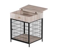 Meuble Cage pour Chien - Chenil Décoratif en Bois avec Tiroir - Table De Chevet & Table d'Appoint Intérieure - Maison pour Chien Petit Format