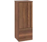 Meuble central Villeroy & Boch Antao L44100HM avec éclairage, 1 porte, 414 x 1039 x 356 mm, façade texturée, Noyer chaud / Noyer chaud