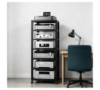 Meuble Chaine HiFi Armoire De Composants Audio/vidéo À 5/7 Niveaux | Armoire AV Moderne, Support De Stockage De Composants Stéréo De Divertissement(7 Tier)