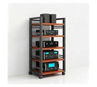 Meuble Chaine HiFi Armoire，Meuble pour Platine Vinyle Armoire AV Moderne， À 5 Niveaux，Meubles Tourne Disque for Téléviseur, Amplificateur De Haut-Parleur, Console De Jeu
