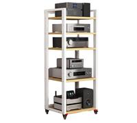 Meuble Chaine HiFi Étagère multimédia à 5 Niveaux, Rangement for Composants stéréo de Divertissement, Support Tour Audio, Support d'angle for Lecteur CD, TV, Haut-parleurs, mixeurs, projecteurs(C)