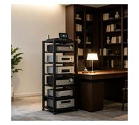 Meuble Chaine HiFi Meuble Audio Hi-FI 7 Couches | Console De Composants Audio-vidéo avec Étagères De Rangement Ouvertes, Centre Multimédia(7 Tier)