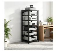 Meuble Chaine HiFi Meuble De Rangement for Audio/vidéo À 5/7 Niveaux | Tour For Téléviseur, Amplificateur De Haut-parleur, Console De Jeu, Récepteur, Lecteur DVD, CD(7 Tier)