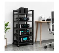 Meuble Chaine HiFi Meuble De Rangement for Audio/vidéo À 5/7 Niveaux | Tour For Téléviseur, Amplificateur De Haut-parleur, Console De Jeu, Récepteur, Lecteur DVD, CD(5 Tier)