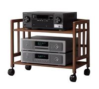 meuble chaine hifi meubles pour audio/vidéo Mobile Bambou Rack Audio Support Pour Composants Stéréo Sur Roues, Salon/ Chambre À Coucher/ Bureau Multifonctionnel Support AV Media, Support Au Sol Etagèr