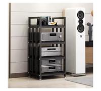 meuble chaine hifi Support De Composant Stéréo À 4 Niveaux, Tour Audio Vidéo, Meuble Multimédia, Étagère En Bois Moderne, Lecteur DVD CD, Haut-parleur, Amplificateur, Unité De Rangement De Divertissem