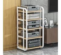Meuble Chaine Meuble MultiméDia Audio StéRéO Étagère vidéo Étagère de Jeu Étagère DVD Support multimédia AV Étagère d'angle avec étagères de Rangement et Roue Universelle Support pour Tourne