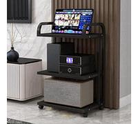 Meuble Chaine Meuble MultiméDia Audio StéRéO Étagère vidéo Étagère de Rangement d'angle Mobile avec roulettes Étagère sur Pied à 3/4 Niveaux avec roulettes universelles Support stéréo de Div