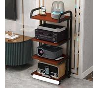Meuble Chaine Meuble MultiméDia Audio StéRéO Étagère vidéo Étagère de Rangement d'angle Mobile avec roulettes Étagère sur Pied à 3/4 Niveaux avec roulettes universelles Support stéréo de Div