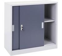 Mendler Meuble classeur Boston HWC-F41 90 x 90 x 45 cm Anthracite