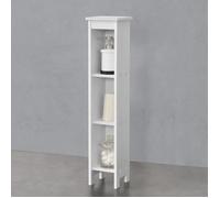 Meuble Colonne Bräcke pour Salle de Bain à 3 Niveaux 80 x 17 x 17 cm Blanc