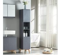 Meuble colonne de salle de bain Overath 160 x 30 x 30 cm gris naturel