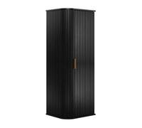 Meuble Colonne de Salle de Bain Suspendu GLAMOUR - Noir - 35 x 139 cm