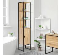 IDMarket - Meuble Colonne Salle de Bain Detroit 1 Porte Design Industriel