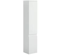 kleankin Meuble colonne salle de bain 2 placards 3 étagères réglables 30×28×152,5cm Blanc