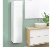 Meuble colonne salle de bain suspendu blanc LILA Blanc G