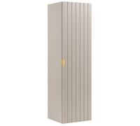 Meuble colonne suspendu de salle de bain HARMO 31 x 110 cm Façade rainuré cachemire semi-mat