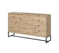 MEUBLE COMMODE LIT SALON CHÊNE NOIR 153x89x39cm AMBRE