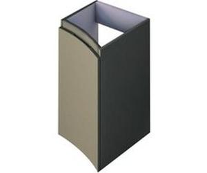 Meuble complément sous vasque l.34 cm, vert kaki mat, version gauche, Vague