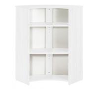Meuble Comptoir Bar 96 cm Blanc 3 Niches - Capitons 911 - L 96.7 x l 44.9 x H 104.8 cm