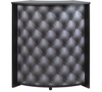 Meuble-Comptoir Bar 96 cm Noir 3 Niches - Capitons 911 - L 96.7 x l 44.9 x H 104.8 cm