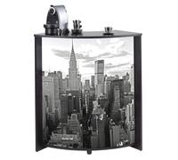 Meuble-Comptoir Bar 96 cm Noir 3 Niches - New York 500 - L 96.7 x l 44.9 x H 104.8 cm