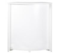 Meuble Comptoir Bar - Blanc - 96 cm - 2 Tablettes Réglables - Éco-conçu - Fabriqué en France
