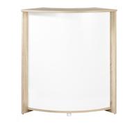 Meuble-Comptoir Bar Chêne 3 Niches 96,7 x 104,8 x 44,9 cm - Blanc - L 96.7 x l 44.9 x H 104.8 cm
