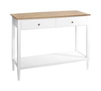 Atmosphera – Console Solen – Bois blanc L110 cm – 2 tiroirs