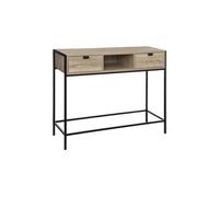 Meuble Console 2 tiroirs en Métal et Bois H 80 cm