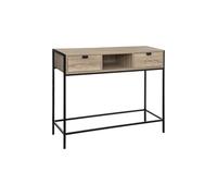 Meuble Console 2 tiroirs en Métal et Bois H 80 cm