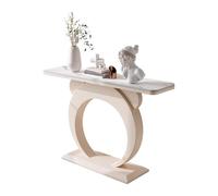 Meuble Console d'entrée Pied Courbé en Fer, Moderne Table Console Étroit Table d'Appoint Foyer, pour Couloir, Salon, ou Entrée Principale(White,100x30x80cm)