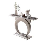 Meuble Console d'entrée Pied Courbé en Fer, Moderne Table Console Étroit Table d'Appoint Foyer, pour Couloir, Salon, ou Entrée Principale(Gray,120x30x80cm)