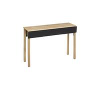 Meuble Console extensible et Bureau en Bois Beige et Gris H 80 cm Beige G