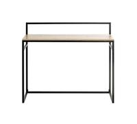 Meuble console, table console en bois coloris chêne et métal noir -longueur 100 x profondeur 30 x hauteur 89 cm - -