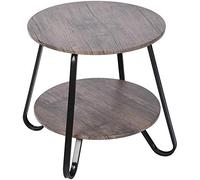MEUBLE COSY KONYA 246T Table Basse Table D'appoint Table à Thé Table de Chevet Ronde avec Rangement Scandinaves Industriel Vintage Design Moderne