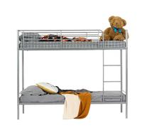 Meuble Cosy Lit superposé 2 Personnes Cadre de Lits 90x190cm en métal pour Enfant Chambre à Coucher Maison, Gris