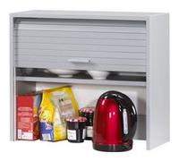 SIMMOB Meuble Cuisine Alu 1 Rideau 1 Etagère Largeur 60 H 53.6 P 25 cm