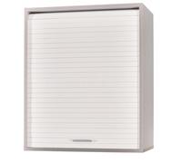 Meuble Cuisine Alu Rideau Chêne Noir ou Blanc 2 Etagères L 60 H 72 P 35 cm - Blanc - L 60 x l 35 x H 72 cm