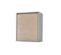 Meuble Cuisine Alu Rideau Chêne Noir ou Blanc 2 Etagères L 60 H 72 P 35 cm - Chêne Naturel - L 60 x l 35 x H 72 cm Aluminium