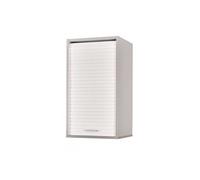 Meuble Cuisine Alu Rideau Chêne Noir ou Blanc 2 Tablettes L 40 H 72 P 35 cm - Blanc - L 40 x l 35 x H 72 cm Aluminium