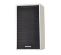 Meuble Cuisine Blanc Rideau Chêne Noir ou Alu 2 Etagères Larg 40 H 72 P 35 cm - Noir - L 40 x l 35 x H 72 cm